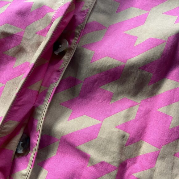 Like New Isaac Mizrahi x Target 20th Anniversary Houndstooth Coat Sz L - Picture 10 of 12